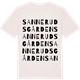 Vintage White t-shirt med Sannerudsgården ordlek t-shirt