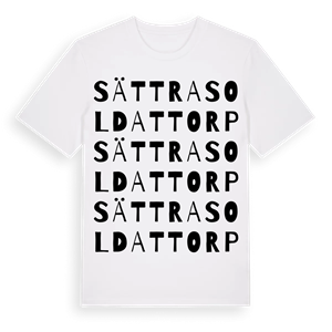 Sättra soldattorp ordlek t-shirt – ekologisk bomull t-shirt från Pinshirt