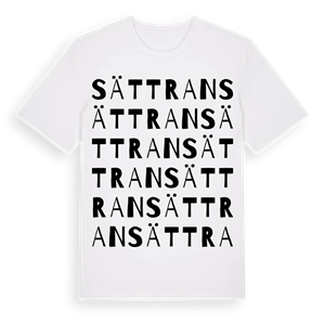 Sättran ordlek t-shirt – ekologisk bomull t-shirt från Pinshirt