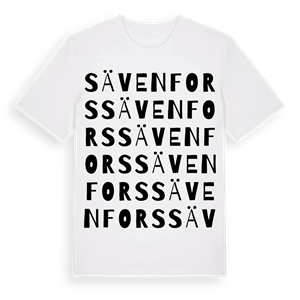Sävenfors ordlek t-shirt – ekologisk bomull t-shirt från Pinshirt