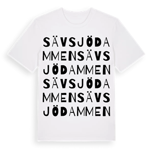Sävsjödammen ordlek t-shirt – ekologisk bomull t-shirt från Pinshirt