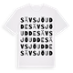 White t-shirt med Sävsjöudde ordlek t-shirt