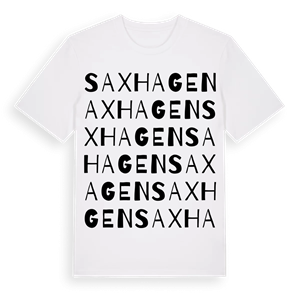 Saxhagen ordlek t-shirt – ekologisk bomull t-shirt från Pinshirt
