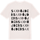 Vintage White t-shirt med Saxhöjden ordlek t-shirt