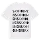 White t-shirt med Saxholmen ordlek t-shirt