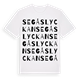 White t-shirt med Segåslyckan ordlek t-shirt