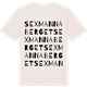 Vintage White t-shirt med Sexmannaberget ordlek t-shirt