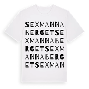 Sexmannaberget ordlek t-shirt – ekologisk bomull t-shirt från Pinshirt