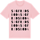 Pink Cotton t-shirt med Sigfridsboda ordlek t-shirt