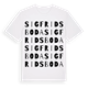 White t-shirt med Sigfridsboda ordlek t-shirt