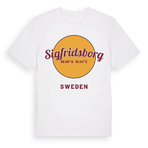 Sigfridsborg cirkel t-shirt – ekologisk bomull t-shirt från Pinshirt
