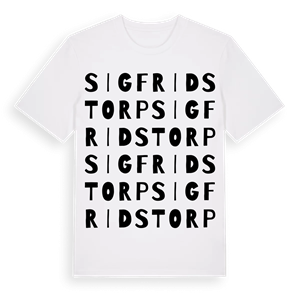 Sigfridstorp ordlek t-shirt – ekologisk bomull t-shirt från Pinshirt