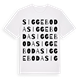 White t-shirt med Siggeboda ordlek t-shirt