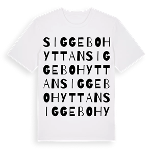 Siggebohyttan ordlek t-shirt – ekologisk bomull t-shirt från Pinshirt