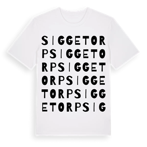 Siggetorp ordlek t-shirt – ekologisk bomull t-shirt från Pinshirt