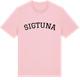 Pink Cotton t-shirt med Sigtuna böjd t-shirt