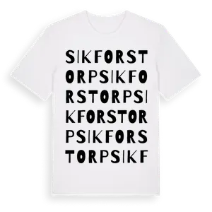 Sikforstorp ordlek t-shirt – ekologisk bomull t-shirt från Pinshirt