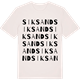 Vintage White t-shirt med Siksand ordlek t-shirt