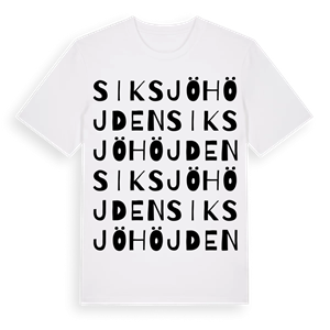 Siksjöhöjden ordlek t-shirt – ekologisk bomull t-shirt från Pinshirt
