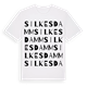 White t-shirt med Silkesdamm ordlek t-shirt