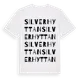 White t-shirt med Silverhyttan ordlek t-shirt