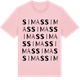 Pink Cotton t-shirt med Simas ordlek t-shirt