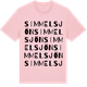 Pink Cotton t-shirt med Simmelsjön ordlek t-shirt