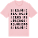 Pink Cotton t-shirt med Sirsjöberg ordlek t-shirt