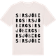 Vintage White t-shirt med Sirsjöberg ordlek t-shirt