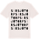 Vintage White t-shirt med Sirsjötorp ordlek t-shirt