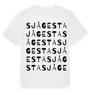 Sjågesta ordlek t-shirt – ekologisk bomull t-shirt från Pinshirt