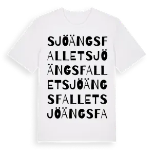 Sjöängsfallet ordlek t-shirt – ekologisk bomull t-shirt från Pinshirt