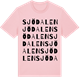 Pink Cotton t-shirt med Sjödalen ordlek t-shirt