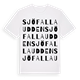 White t-shirt med Sjöfallaudden ordlek t-shirt