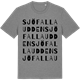 Mid Heather Gray t-shirt med Sjöfallaudden ordlek t-shirt