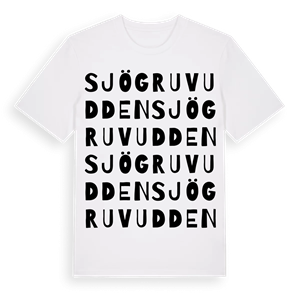 Sjögruvudden ordlek t-shirt – ekologisk bomull t-shirt från Pinshirt
