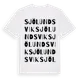 White t-shirt med Sjölundsvik ordlek t-shirt