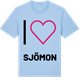 Blue Soul t-shirt med Jag älskar Sjömon t-shirt stort tryck