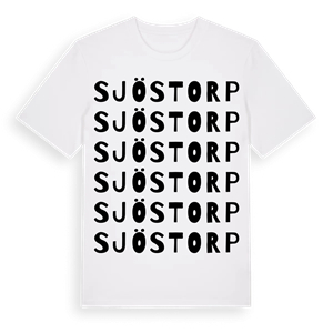 Sjöstorp ordlek t-shirt – ekologisk bomull t-shirt från Pinshirt