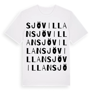 Sjövillan ordlek t-shirt – ekologisk bomull t-shirt från Pinshirt