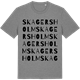Mid Heather Gray t-shirt med Skagersholm ordlek t-shirt