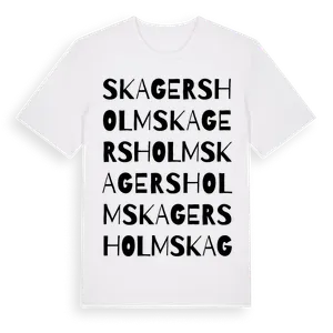 Skagersholm ordlek t-shirt – ekologisk bomull t-shirt från Pinshirt