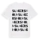 White t-shirt med Skagersholm ordlek t-shirt