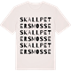 Vintage White t-shirt med Skallpeters mosse ordlek t-shirt
