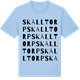 Blue Soul t-shirt med Skalltorp ordlek t-shirt