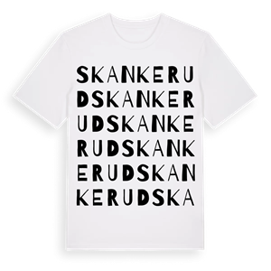 Skankerud ordlek t-shirt – ekologisk bomull t-shirt från Pinshirt