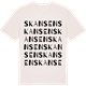Vintage White t-shirt med Skansen ordlek t-shirt