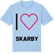 Blue Soul t-shirt med Jag älskar Skarby t-shirt stort tryck