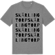 Mid Heather Gray t-shirt med Skärlingtorp ordlek t-shirt