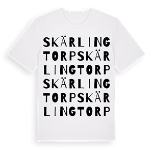 Skärlingtorp ordlek t-shirt – ekologisk bomull t-shirt från Pinshirt